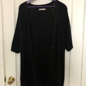 Large Knit Short Sleeved Cardigan